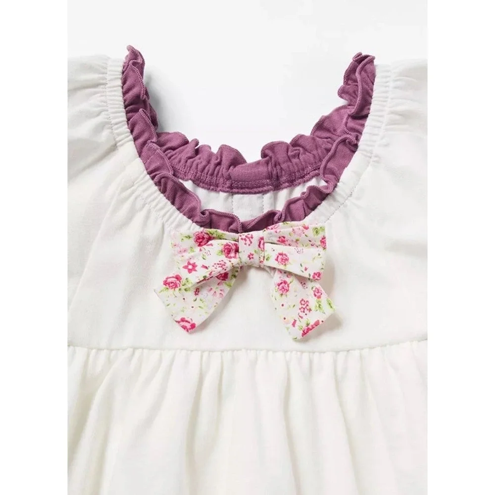 Matilda Jane Girls Enchanted Garden Always Elegant‎ Tiered Top Size 8